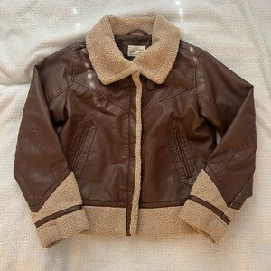 Universal Thread Goods Co. Brown Faux Leather Jacket Women’s